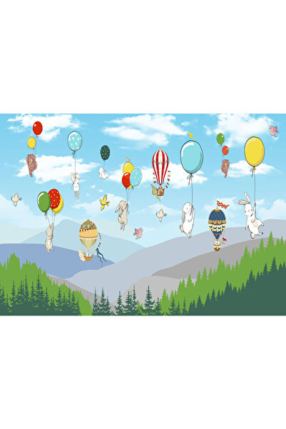 VIODESIGN Fototapet Copii, autoadeziv, Animale Baloane , multicolor, 80x120 cm CO266