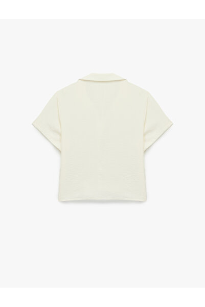 Koton Comfortable Fit Aerobin Fabric Short Sleeve Polo Neck Crop T-Shirt