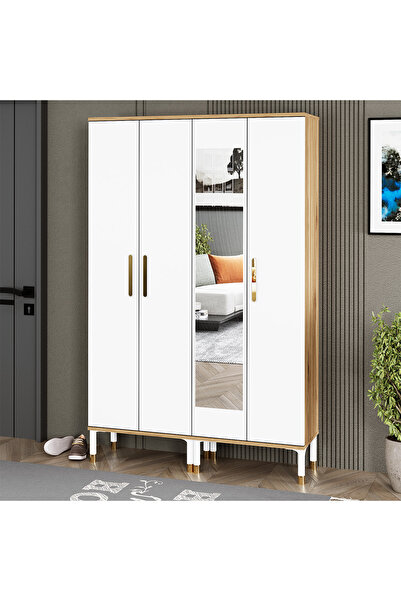 Kalender Dekor Buket-1-3 Ayaklı Aynalı Ayakkabılık Portmanto Vestiyer