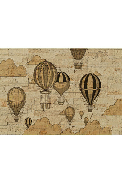 VIODESIGN Fototapet Copii, autoadeziv, Baloane Wood , multicolor, 80x120 cm C...