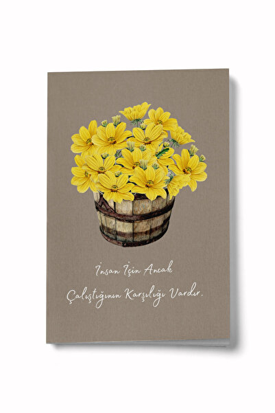 Bi Dünya Haber Only for the Person Who Works Has the Reward Mini Notebook