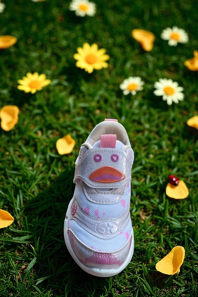 ALTUNTAŞ Kız Çocuk Erkek Çocuk Günlük Rahat Ev ve Dışarı Kreş Cırtlı Işıklı Spor Ayakkabı Sneaker