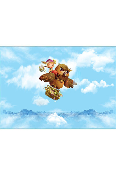 VIODESIGN Fototapet copii Aventura pe Bufnita, autoadeziv, 120x200 cm