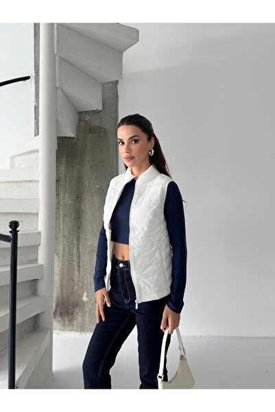 ABOUT US Ватирана сезонна жилетка с редовна кройка #4630