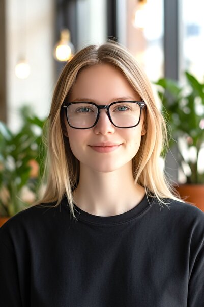 Eyesofia Yoaks Black Framed Unisex Blue Block Blue Light Filtered Glasses