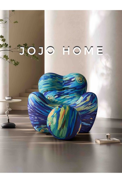 JOJO HOME Mama Bear Premium Armchair, Blue, 100x120x92cm