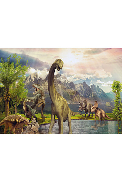 VIODESIGN Fototapet Copii, autoadeziv, Dinozauri in Apa , multicolor, 80x120 ...