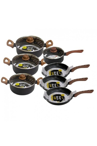 Raki Set of pots with lids and pans for induction hob 11 pieces