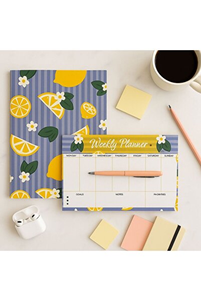 YLDZ مخطط أسبوعي بحجم A4 - مخطط أسبوعي ودفتر ملاحظات بحجم A4 مكون من 48 صفحة ...