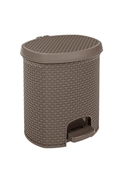 SHOPIENS Plastic Waste Bin Shopiens®, Brown, Diamond Design, 7 L