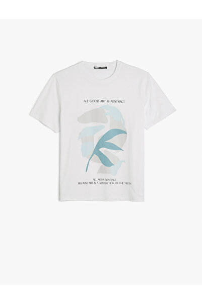 Koton Short Sleeve Crew Neck Regular Fit Cotton Printed T-Shirt