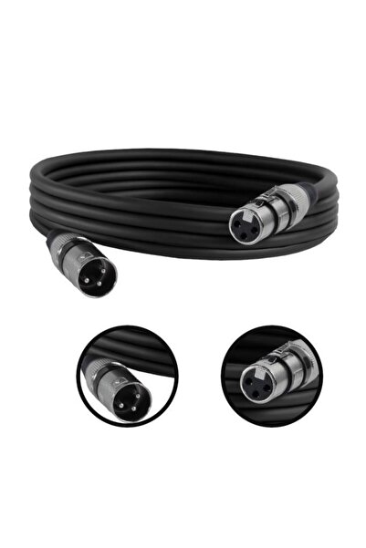Midex MXL-3M-BK Kaliteli XLR TO XLR 3 mt. Mikrofon Kablosu
