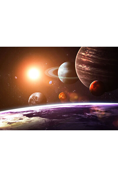 VIODESIGN Fototapet copii Univers si Terra, autoadeziv, 120x200 cm