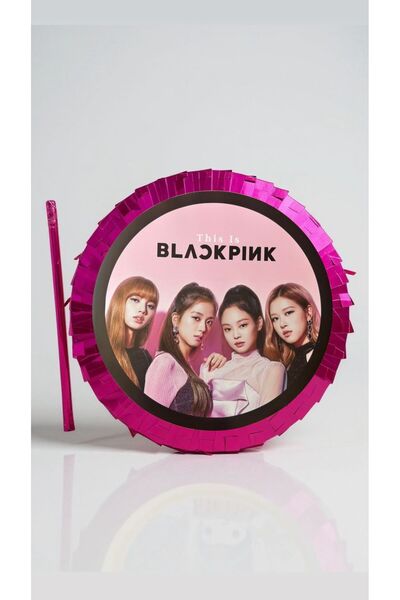 Genel Markalar BlackPink Temalı Fuşya Katlanabilir Pinyata Ve Sopası