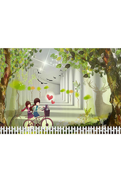 VIODESIGN Fototapet copii Bicicleta Magica, autoadeziv, 80x120 cm