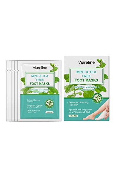 Viareline Foot mask with mint and tea tree, 1 pair