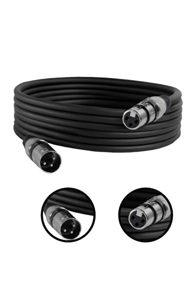 Midex MXL-5M-BK Kaliteli XLR TO XLR 5 mt. Mikrofon Kablosu