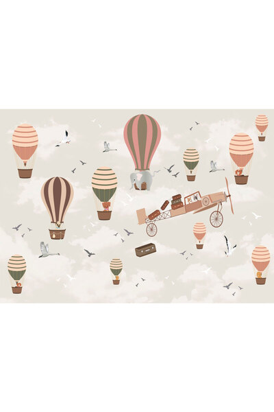 VIODESIGN Fototapet Copii, autoadeziv, Animale Baloane , multicolor, 80x120 cm CO267