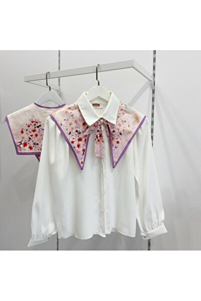 Faya Boutique Sumire Desenli Muse Yaka