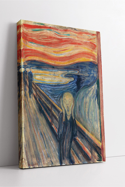KOSS Dijital Tablou pe pânză „Scream” de Edvard Munch, artă expresionistă, de...
