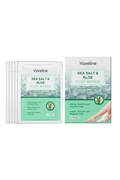 Viareline Foot mask with sea salt and aloe, 1 pair