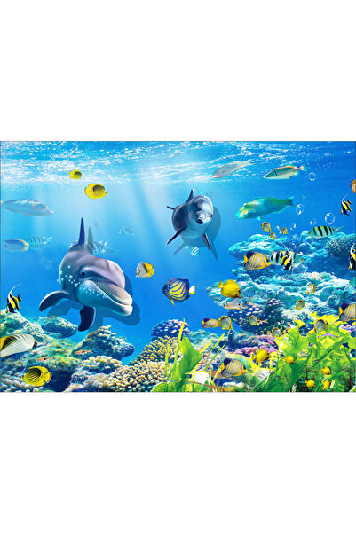VIODESIGN Fototapet Copii, autoadeziv, Delfini in Apa , multicolor, 80x120 cm...