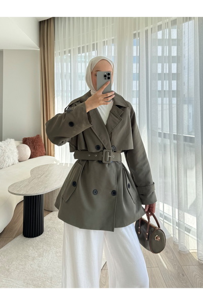 feiruz Premium Kumaş Astarlı Kemerli TrenchCoat