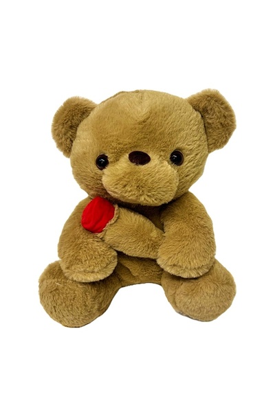 velve Ursulet de plus BUBU cu trandafir , inaltime 30 cm, Maro