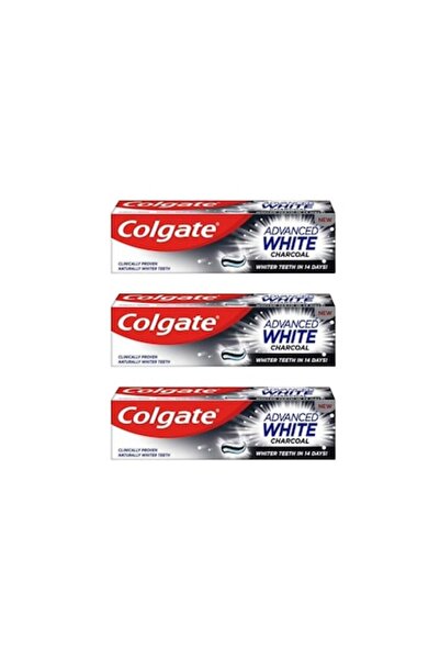 Colgate Set 3 X Toothpaste Advanced White Charcoal 100ml