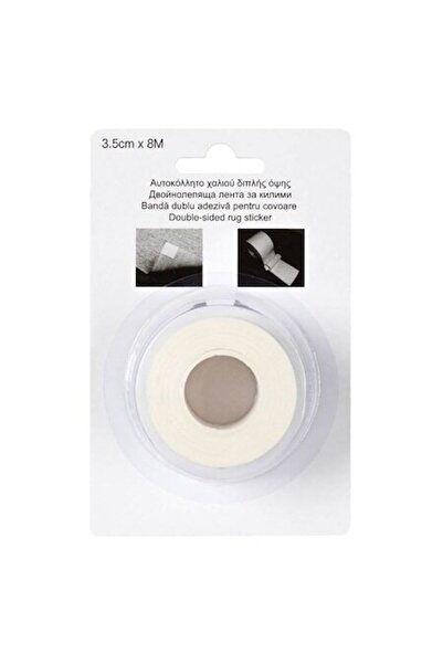 SHOPIENS Bandă dublu adezivă pentru covoare Shopiens®, albă, 8 m x 3,5 cm