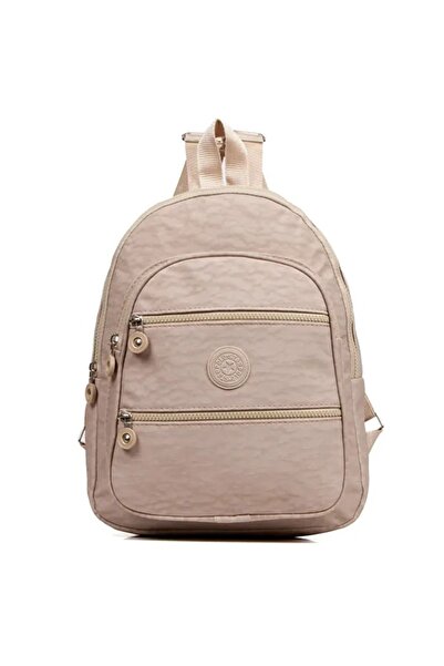 AVCA Crinkle Waterproof Fabric Unisex Black School Backpack Primary School - Ortakul - High School