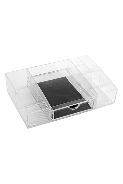 SHOPIENS Suport acrilic transparent pentru cosmetice Shopiens®, pensule și ac...