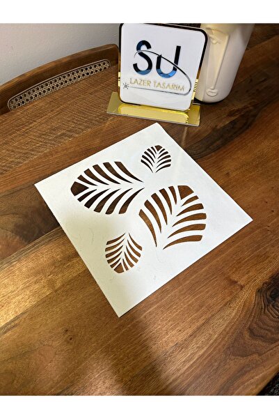 EHA LAZER Palm Leaf Patterned Napkin - American Service - Supla Full White 6 ...