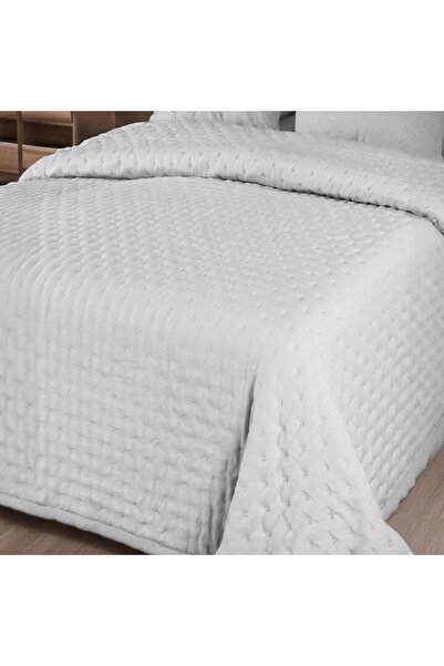 SHOPIENS Double-Sided Reversible Light and Dark Grey Bedspread with Soft Texture 220x240cm