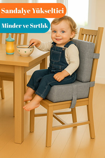 Dizanor Bebekler ve Çocuklar İçin Sandalye Yükseltici Mama Sandalyesi Minderi