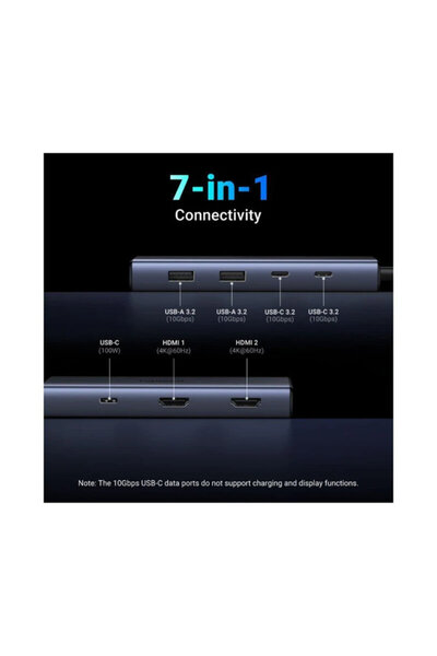 Ugreen Hub USB-C with 3 x Type-C, 2 x USB-A, 2 x HDMI
