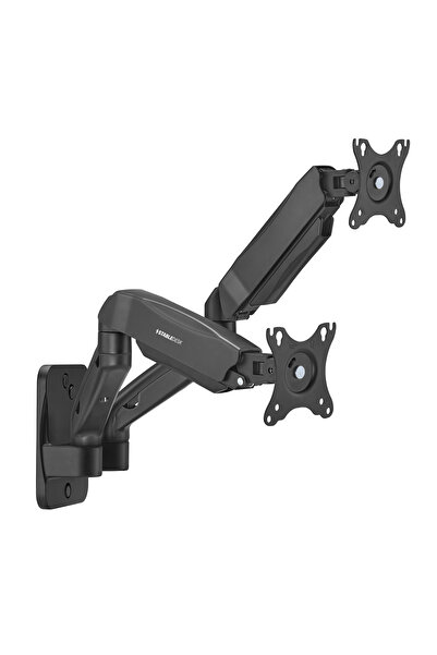 StableDesk Suport monitor StableArm Lifter Wall Duo, 2 brațe, Reglare ușoară a arcului, 2 segmente, Suport de perete