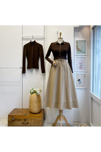 Faya Boutique Vizon Beli Lastikli Zeran Etek