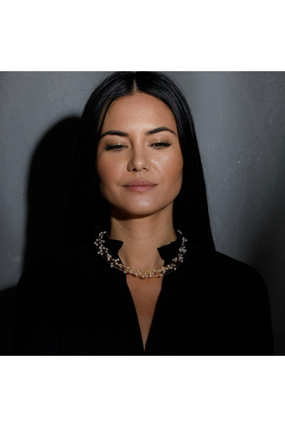 ElectraStore Colier Cu Perle La Baza Gâtului