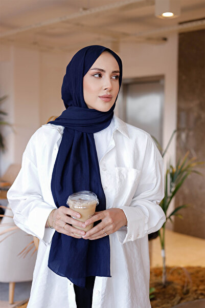 ipekistanbul Soft Jakar Şal - Düz - Lacivert