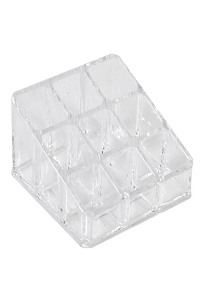 SHOPIENS Suport acrilic transparent cu 9 compartimente pentru cosmetice, Shop...
