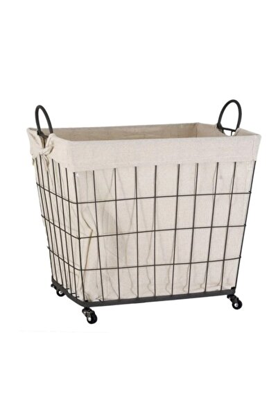 TOPI TOY Cos pentru lemne, din metal, cu roti, husa detasabila, lavabila, 46x35x38 cm