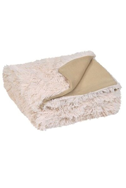 SHOPIENS ® Pătură decorativă Shaggy, bej, 160 x 130 cm