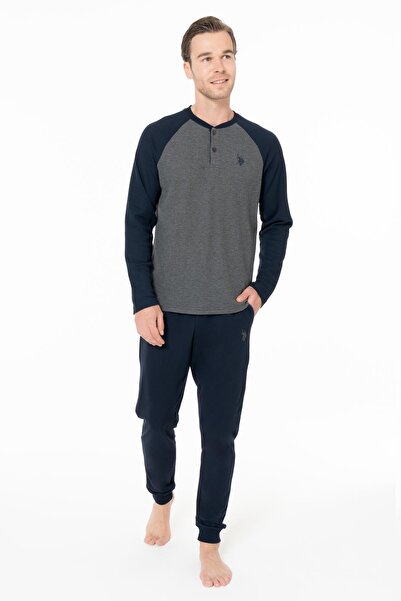 U.S. Polo Assn. Erkek Kışlık Ev Giyim Pijama Takım Alt Üst Takım