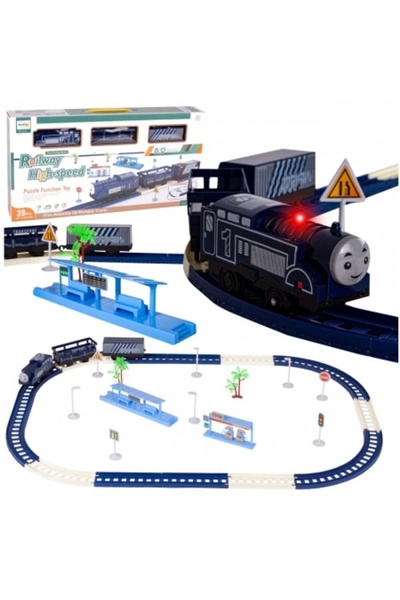 MalPlay Set Trenulet interactiv cu lumini si sunete, Railway HighSpeed