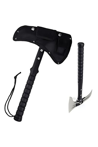 cribeau Tactical Axe with Dual Blades for Camping and Hiking, Cribeau, 440C Steel, 41cm Length