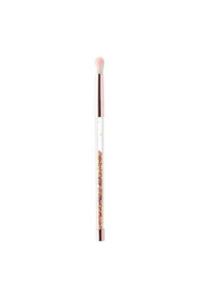 SHOPIENS Pensula Maner Transparent Roz Confeti Aurii Blending Si Aplicare Fard 15cm