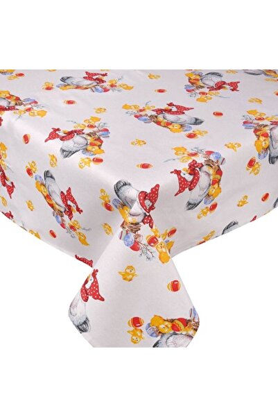 SHOPIENS Față de masă decorativă Shopiens, model găină și ouă pictate, 180 x ...