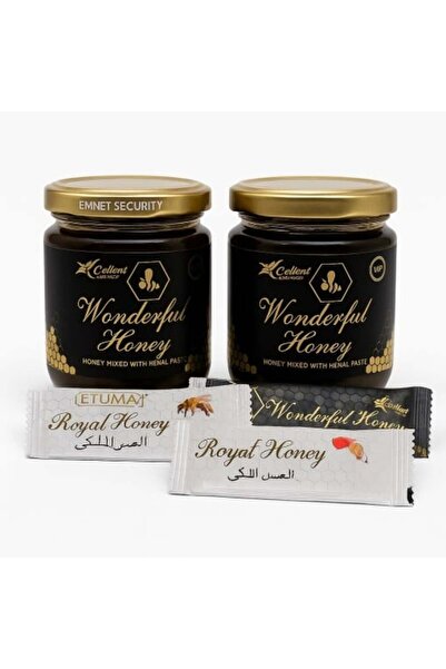 Wonderfull Honey Set de 2 magiun-uri Wonderful Honey borcan + 3 plicuri de miere Royal Honey
