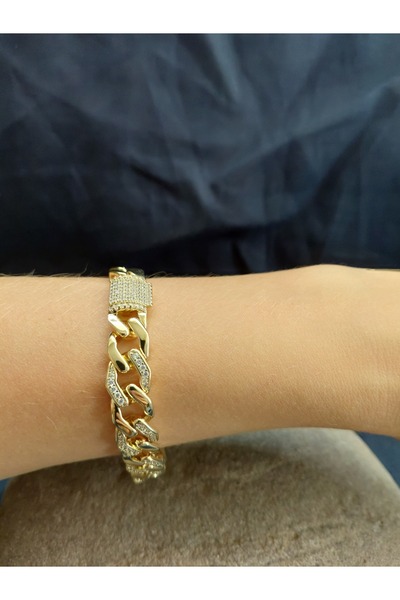 lavantebutik Xupıng Gurmet Bileklik Zirkon Taşlı14 ayar altın Kaplama
